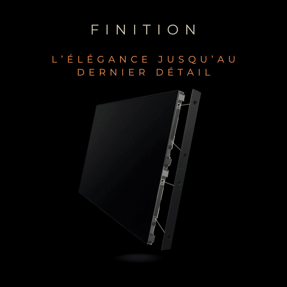 Exemple d'intégration LED avec finition Pentagone.